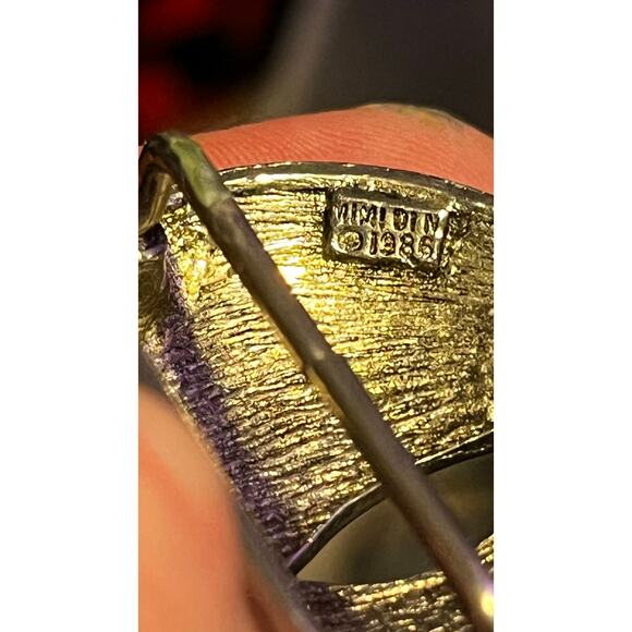 Mimi di N 1986 Silver Tone Sculptural Belt Buckle - Picture 7 of 9